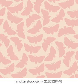 Fondo neutro con siluetas de mariposas.