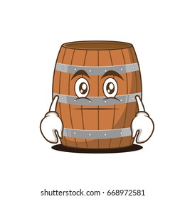 Neutral barrel character cartoon style vector illustration