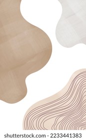 Neutrale Beige Abstrakte Mauer Kunst Moderne zeitgenössische Wanddekoration Kunst