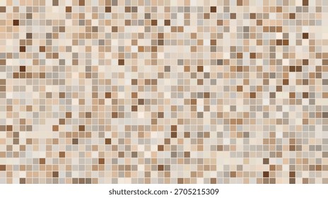 Neutral beige and nude tone square tile mosaic grid abstract background