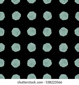 Neutral and blue floral seamless pattern.