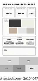 Neutral Brand Guidelines Template – Modern, Minimal, and Fully Editable Layout