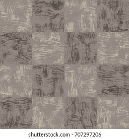 Neutral Brush Textured Check Pattern