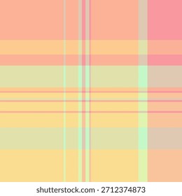 Verificação neutra de têxteis sem costura, esfarrapado fundo xadrez textura. Padrão de vetor de tartan de tecido de novembro na paleta de cores clara e laranja.