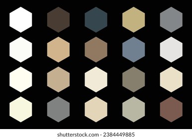 Neutral color scheme set with color names