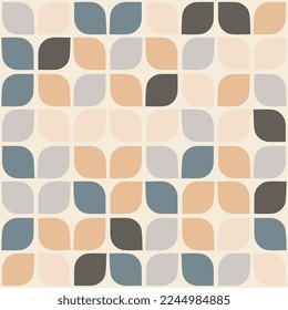 Neutral colored fashion leaves seamless pattern. Textile design background vector. Gender neutral colored fabric print. 