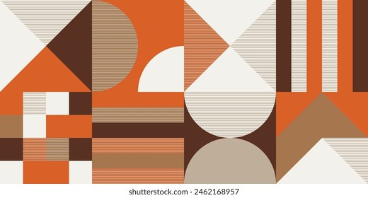 Neutral colored geometric seamless pattern. Geo print textile Cloth. Design for print, decor, package. 