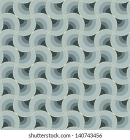 Neutral Colored Ornate Geometric Grid Pattern 