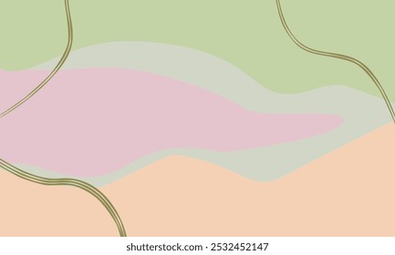 Fundo de cores rosa neutro, verde e laranja "neutro"