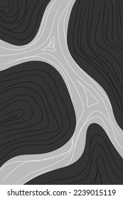 Neutral colored vector illustration in abstract shape, in black, gray, and white.