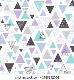 Neutral colors geometrical seamless pattern. Abstract vector illustration