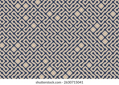 Neutral colors monochrome technology abstract background geometric random bg seamless vector pattern