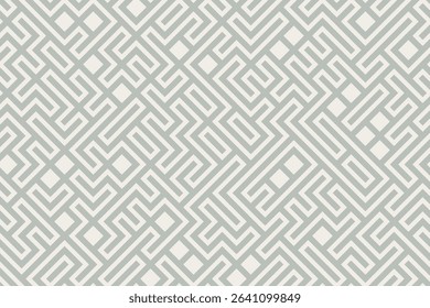 Neutral colors monochrome technology abstract background geometric random bg seamless vector pattern
