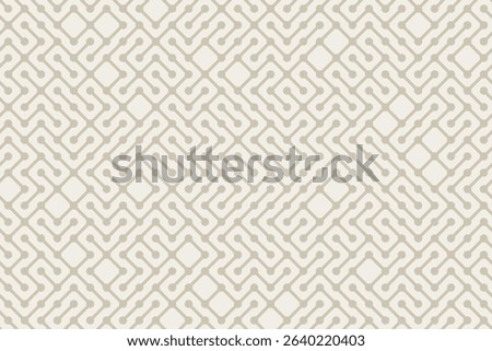 Neutral colors monochrome technology abstract background geometric random bg seamless vector pattern