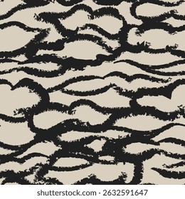 Abstrait couleur neutre La brosse contourne la conception de motif pour les textiles de mode, les graphiques et l'artisanat