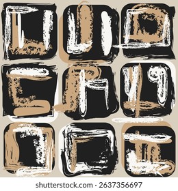 Neutral Colour Abstract Brush strokes pattern design for fashion textiles, graphics and crafts