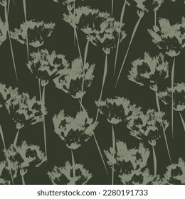 Neutral Colour Abstract Floral seamless pattern design for fashion textiles, graphics, backgrounds and crafts