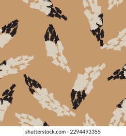 Neutral Colour Abstract Floral seamless pattern design for fashion textiles, graphics, backgrounds and crafts