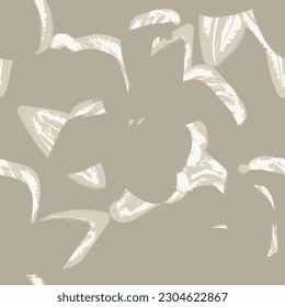 Neutral Colour Abstract Floral seamless pattern design for fashion textiles, graphics, backgrounds and crafts