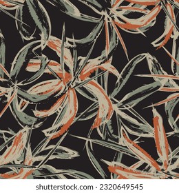 Neutral Colour Abstract Floral seamless pattern design for fashion textiles, graphics, backgrounds and crafts