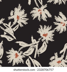 Neutral Colour Abstract Floral seamless pattern design for fashion textiles, graphics, backgrounds and crafts