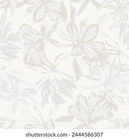 Neutral Colour Abstract Floral seamless pattern design for fashion textiles, graphics, backgrounds and crafts