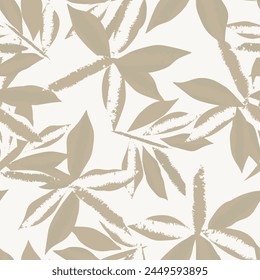 Neutral Colour Abstract Floral seamless pattern design for fashion textiles, graphics, backgrounds and crafts