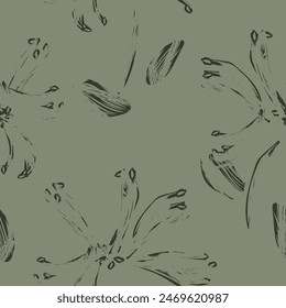 Neutral Colour Abstract Floral seamless pattern design for fashion textiles, graphics, backgrounds and crafts