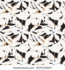 Neutral Colour Abstract Floral seamless pattern design for fashion textiles, graphics, backgrounds and crafts