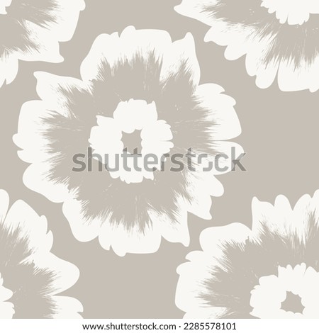 Neutral Colour Abstract Floral seamless pattern design for fashion textiles, graphics, backgrounds and crafts