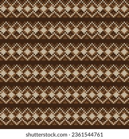 Neutral Colour Argyle fair isle seamless pattern design for knitwear, fashion textile, graphics