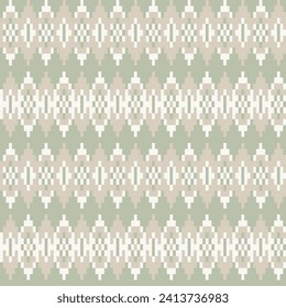 Neutral Color Argyle fair isle nahtloses Muster-Design für Strickwaren, Modetextilien, Grafiken