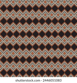 Neutral Color Argyle Messe Isle nahtloses Muster-Design für Strickwaren, Modetextilien, Grafiken
