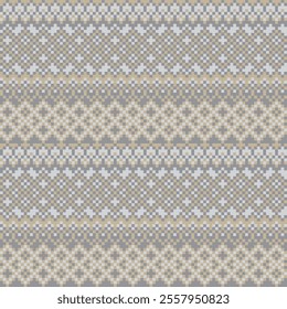 Neutral Colour Argyle fair isle seamless pattern design for knitwear, fashion textile, graphics