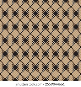 Neutral Colour Argyle fair isle seamless pattern design for knitwear, fashion textile, graphics