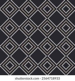 Neutral Colour Argyle fair isle seamless pattern design for knitwear, fashion textile, graphics
