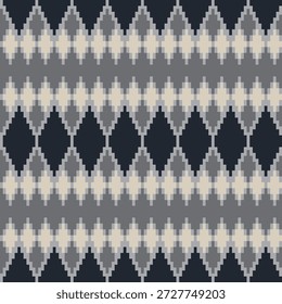 Neutral Colour Argyle fair isle seamless pattern design for knitwear, fashion textile, graphics