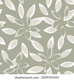 Neutral Colour Botanical Floral seamless pattern design for fashion textiles, graphics, backgrounds and crafts