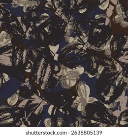 Neutral Colour Butterfly Abstract Brush strokes pattern design for fashion textiles, graphics and crafts