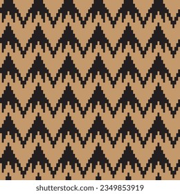 Neutral Colour Chevron fair isle seamless pattern design for knitwear, fashion textile, graphics