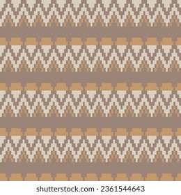 Neutral Colour Chevron fair isle seamless pattern design for knitwear, fashion textile, graphics