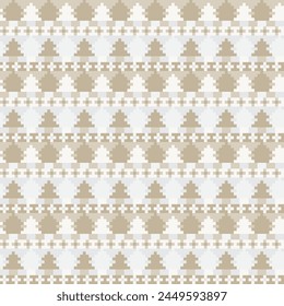 Neutral Colour Christmas fair isle pattern design for fashion textiles, knitwear and graphics