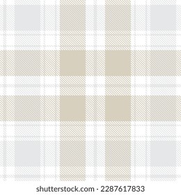 Neutral Colour Classic Plaid textured seamless pattern for fashion textiles and graphics