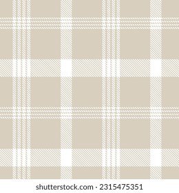 Neutral Colour Classic Plaid textured seamless pattern for fashion textiles and graphics
