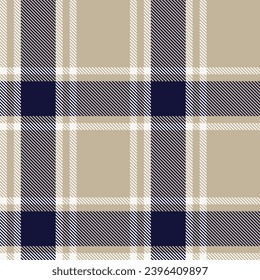 Neutral Colour Classic Plaid textured seamless pattern for fashion textiles and graphics