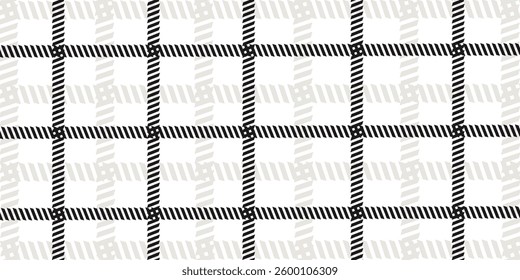 Neutral Colour Classic Plaid textured seamless pattern for fashion textiles and graphics. vector