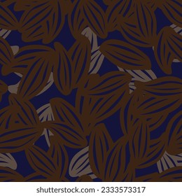 Color neutro Color floral fondo de patrón sin costura para textiles de moda, gráficos, fondos y artesanías