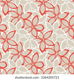 Color neutro Diseño de patrones sin costura floral para textiles de moda, gráficos, fondos y artesanías
