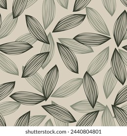 Neutral Colour Floral seamless pattern design for fashion textiles, graphics, backgrounds and crafts