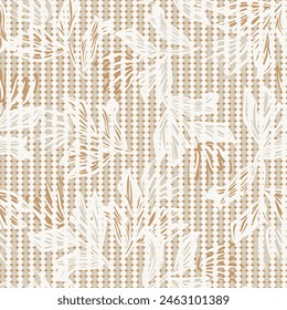 Neutral Colour Floral striped seamless pattern design for fashion textiles and graphics